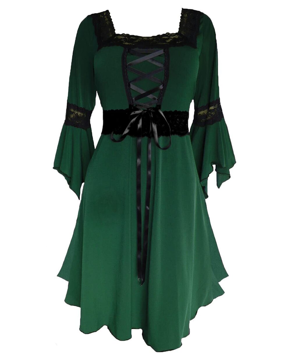 4700 Renaissance Corset Dress: Gothic Victorian Witchy Plus Size Sexy Lace
